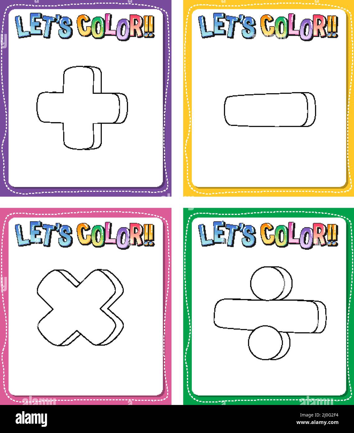 Foglio di lavoro dei colori per l'illustrazione dello studente Illustrazione Vettoriale