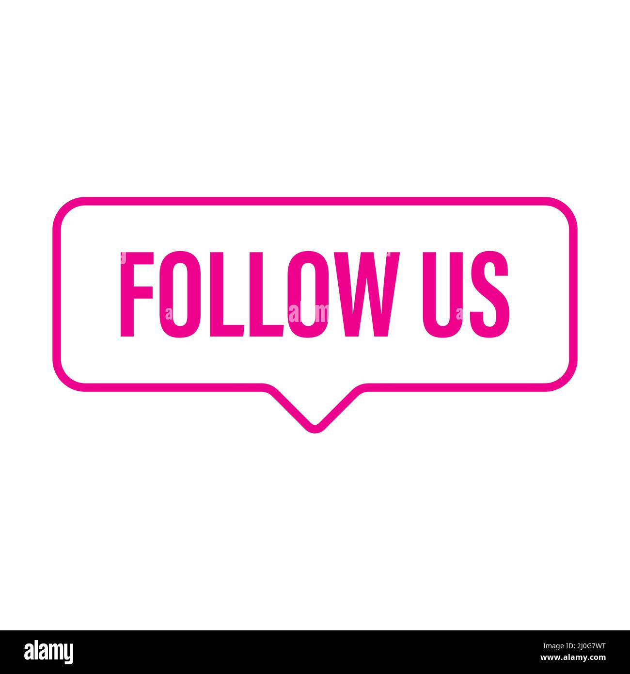 Follow us pulsante icona vettore per grafica, logo, sito web, social media, app mobile, illustrazione dell'interfaccia utente Illustrazione Vettoriale