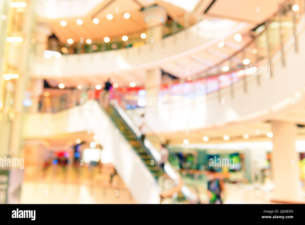 Interno offuscato del negozio commerciale al dettaglio Foto Stock