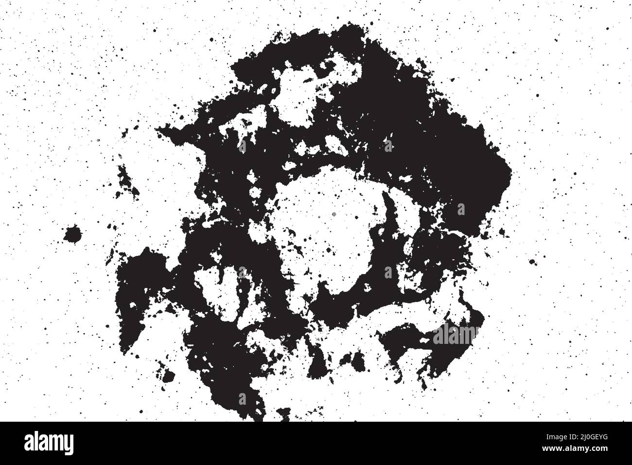 Modello di grana per vettoriali urbani in bianco e nero. Sfondo di distress overlay polvere scuro Messy. Facile da creare astratto punteggiato, graffiato, vintage Illustrazione Vettoriale