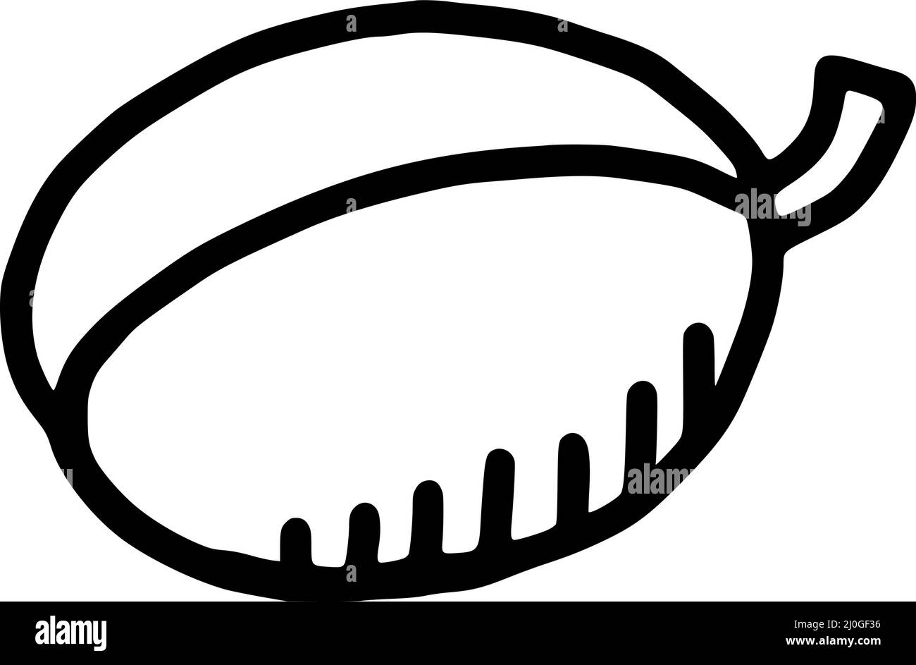Plum icona disegnata a mano isolato su sfondo bianco. Illustrazione vettoriale del fumetto di frutta. Illustrazione Vettoriale