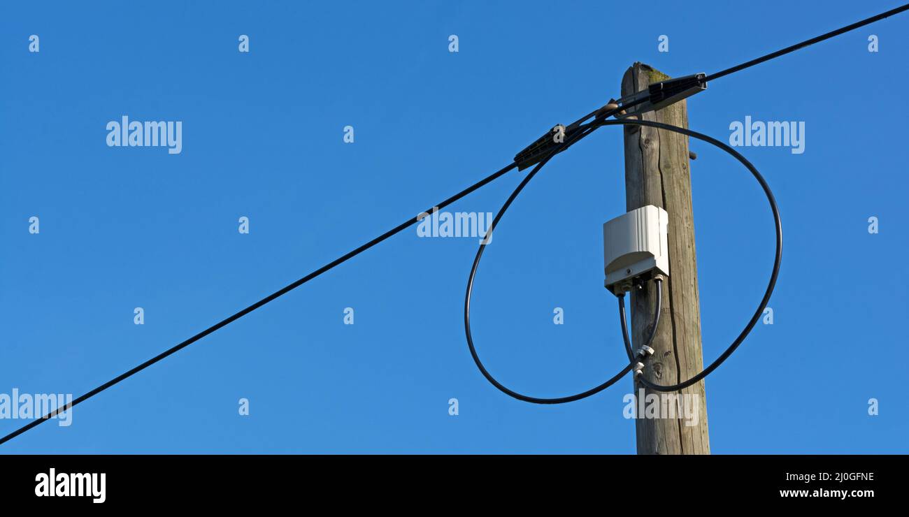 Linea aerea DSL Foto Stock