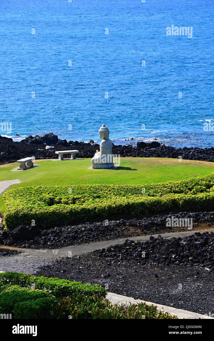 Resort al Pacific a Big Island, Hawaii Foto Stock