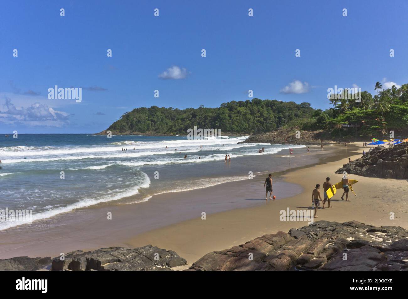 Itacare, Tropical Beach view, Bahia, Brasile, Sud America Foto Stock