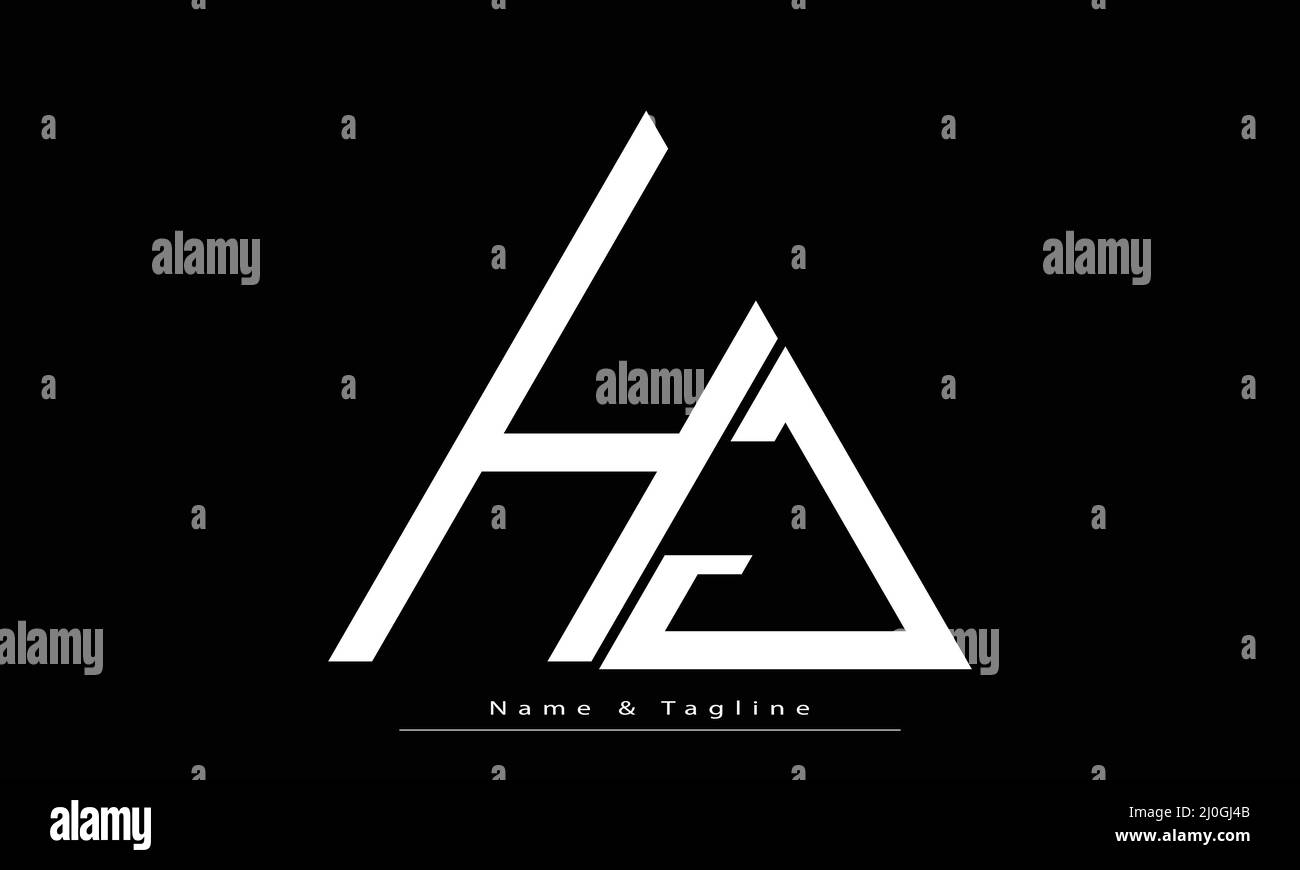 Lettere alfabetiche iniziali logo monogramma HG , GH Illustrazione Vettoriale