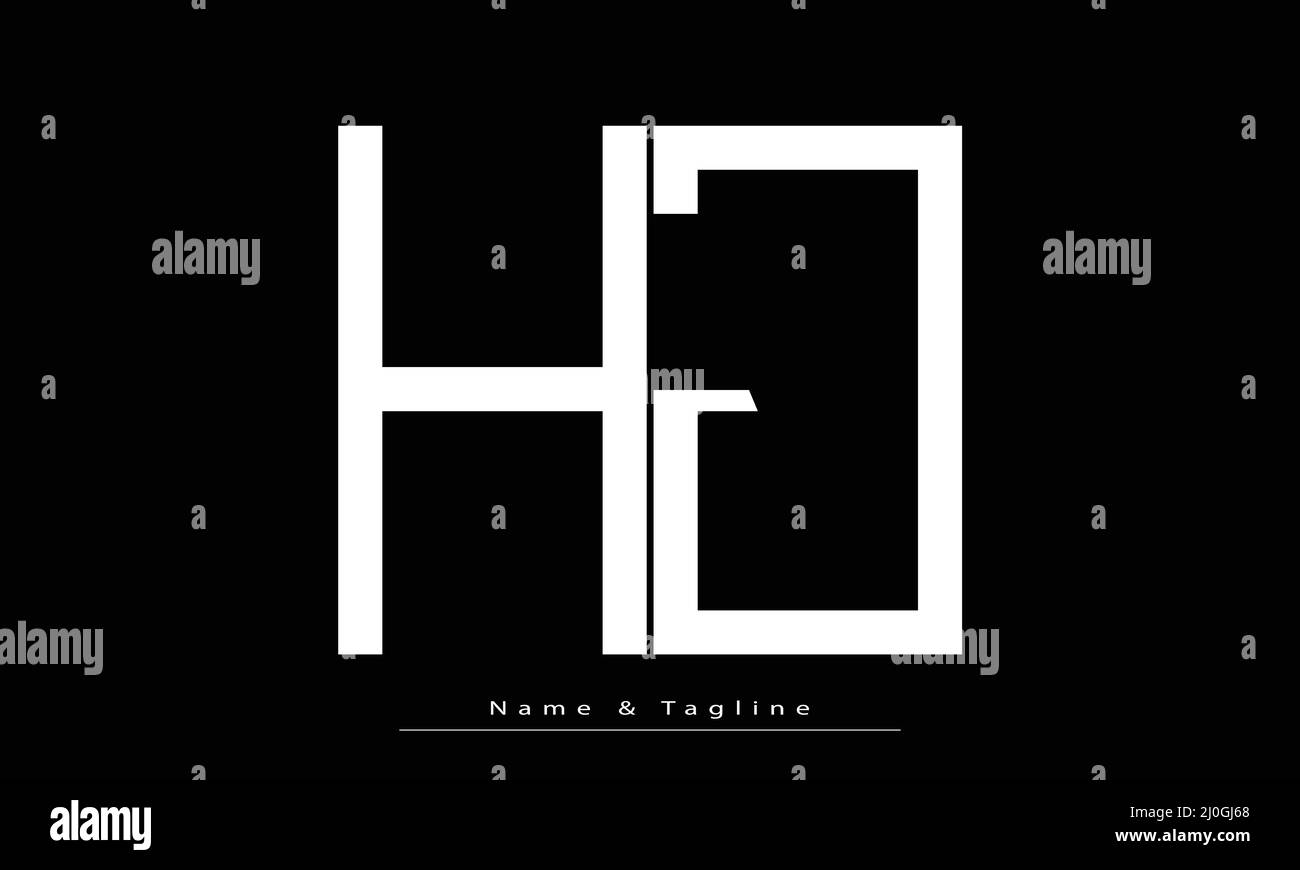 Lettere alfabetiche iniziali logo monogramma HG , GH Illustrazione Vettoriale