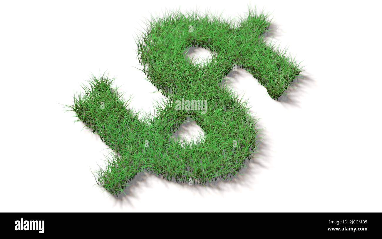 Guadagna denaro con la protezione ambientale (simbolo del dollaro) Foto Stock