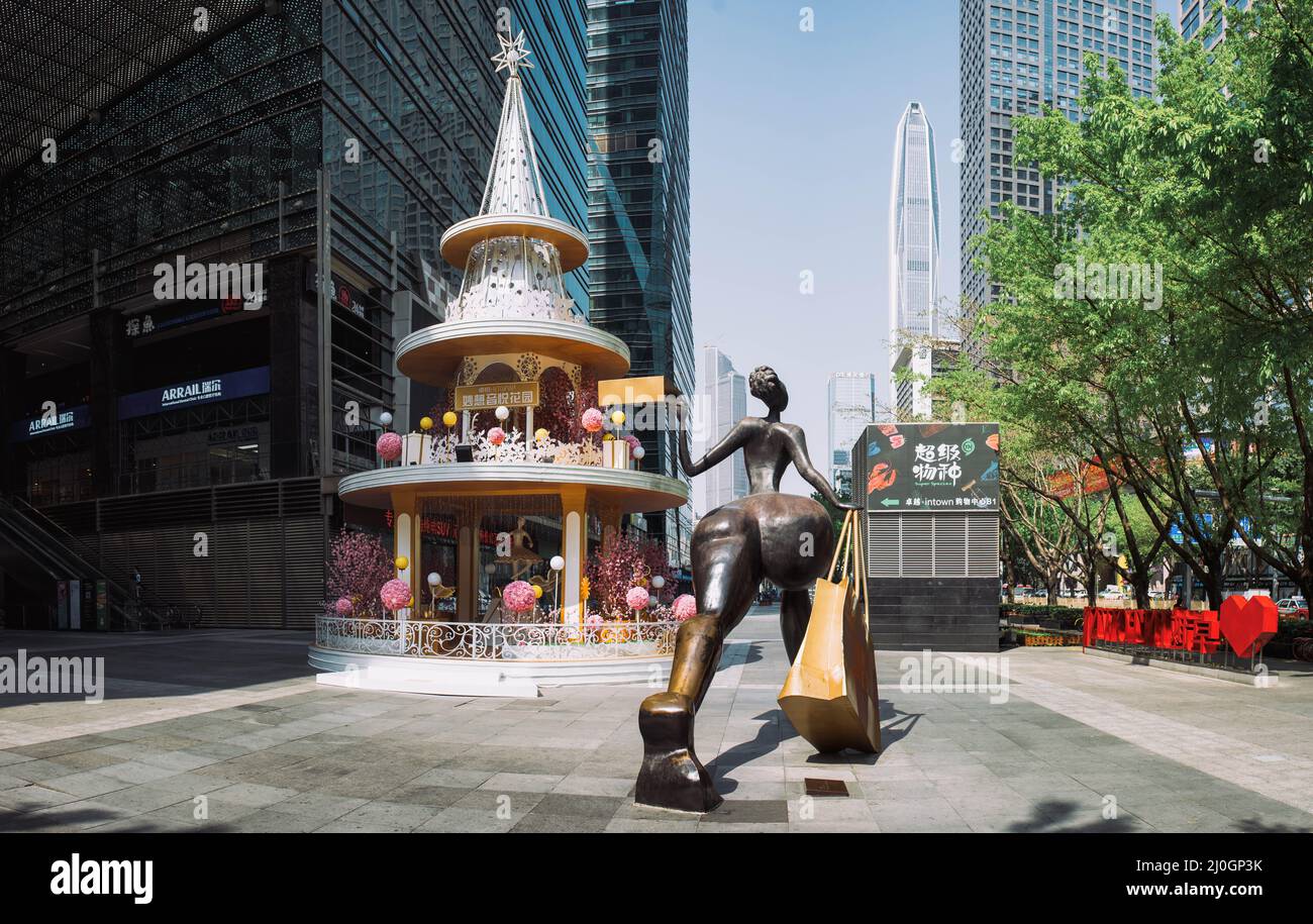 Shopping in Cina shenzhen Foto Stock