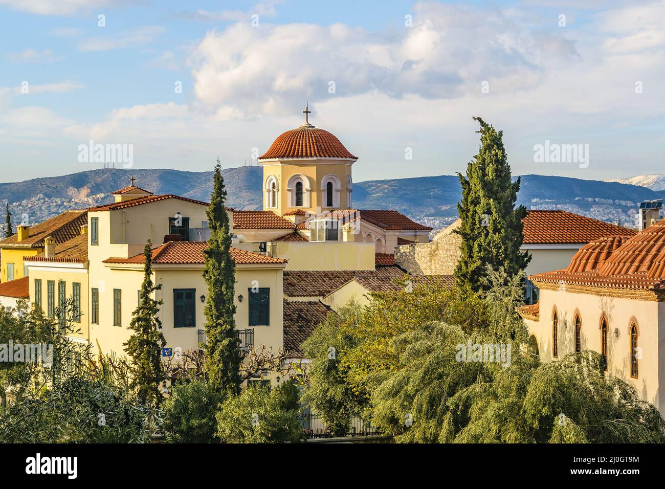 Chiesa in stile bizantino, Atene, Grecia Foto Stock