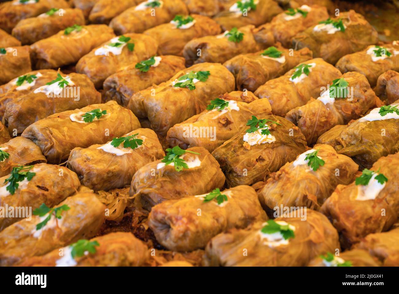 Budapest Ungheria, tradizionale cibo di strada locale a Budapest Foto Stock