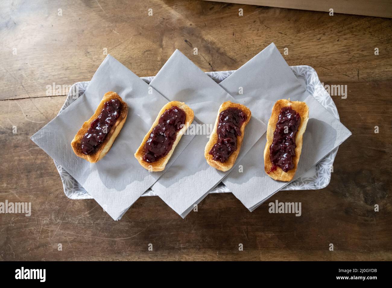 tartine du petit déjeuner Foto Stock