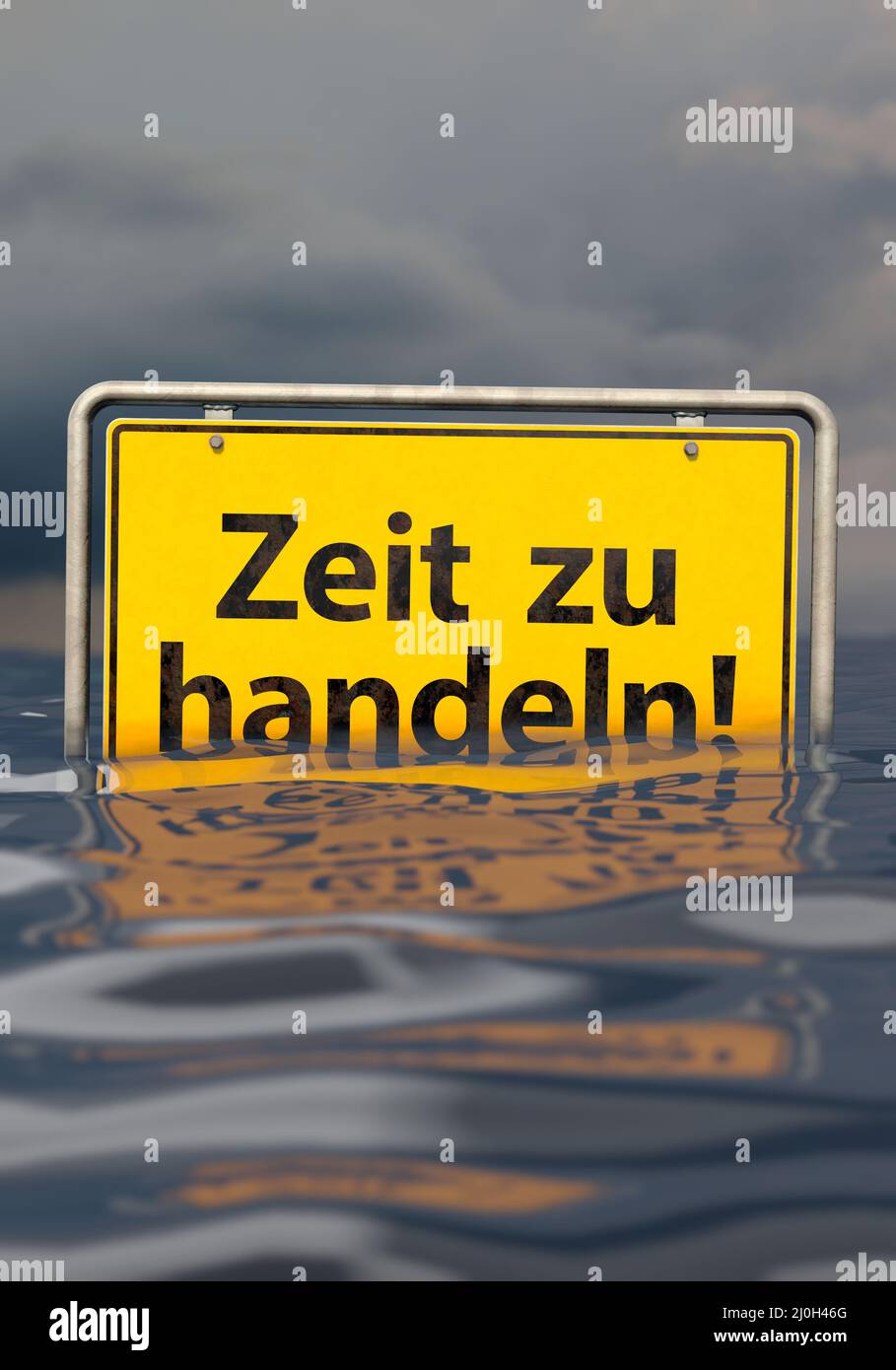 Tempo di agire (in tedesco: Zeit zu handeln), formato ritratto Foto Stock