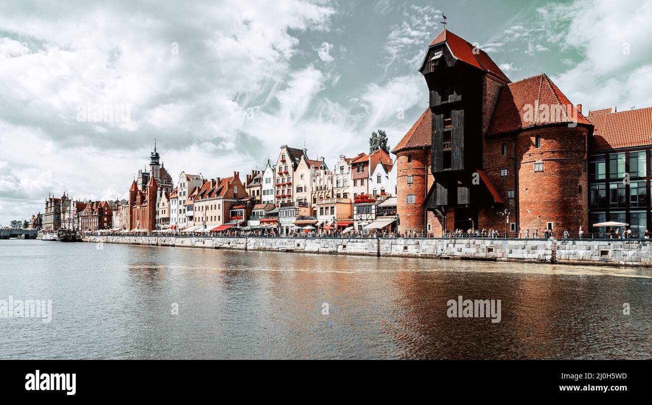 Vista sulla città di Danzica Foto Stock