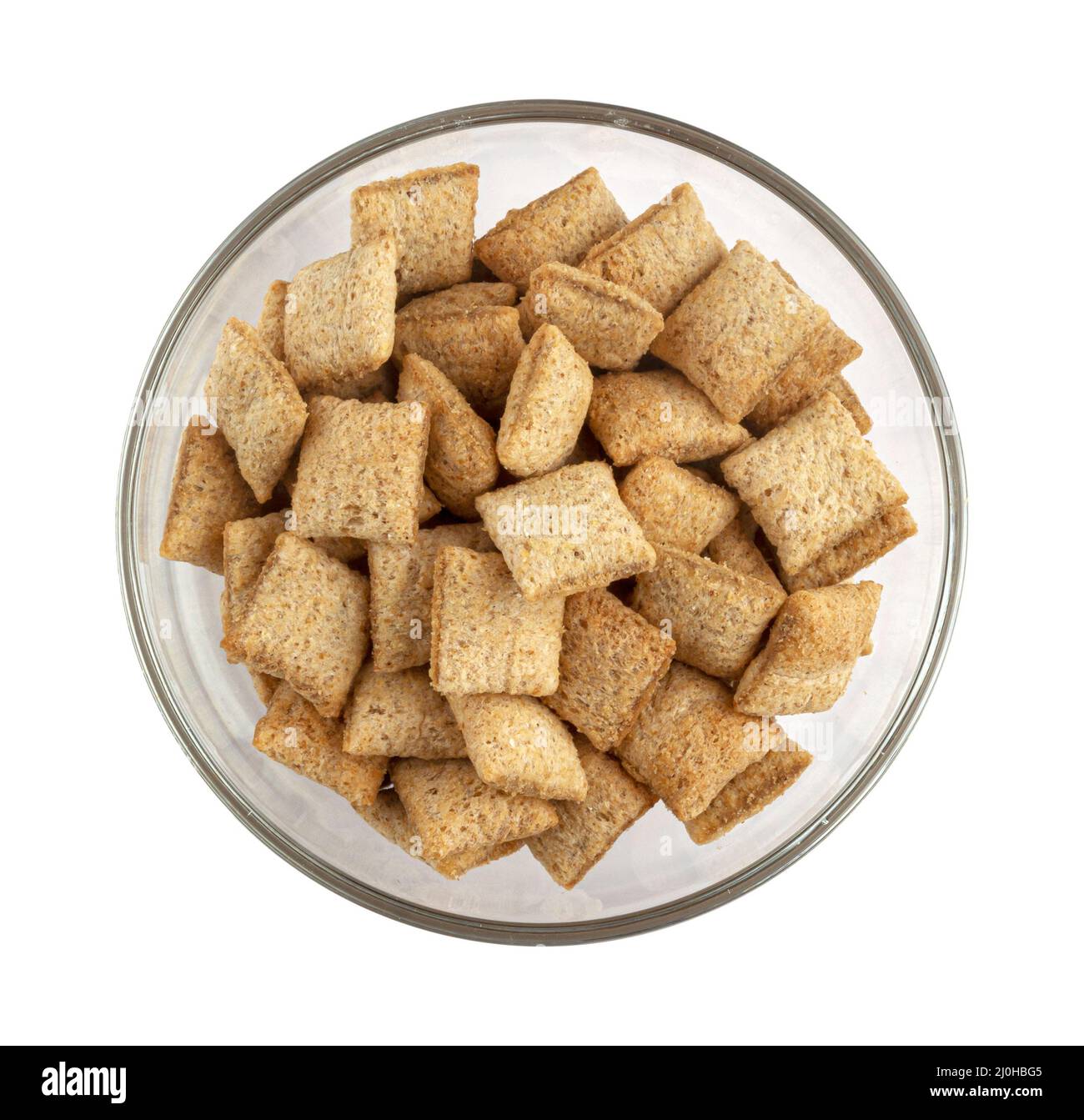 Il mais dolce piazzole isolate su sfondo bianco, vista dall'alto Foto Stock