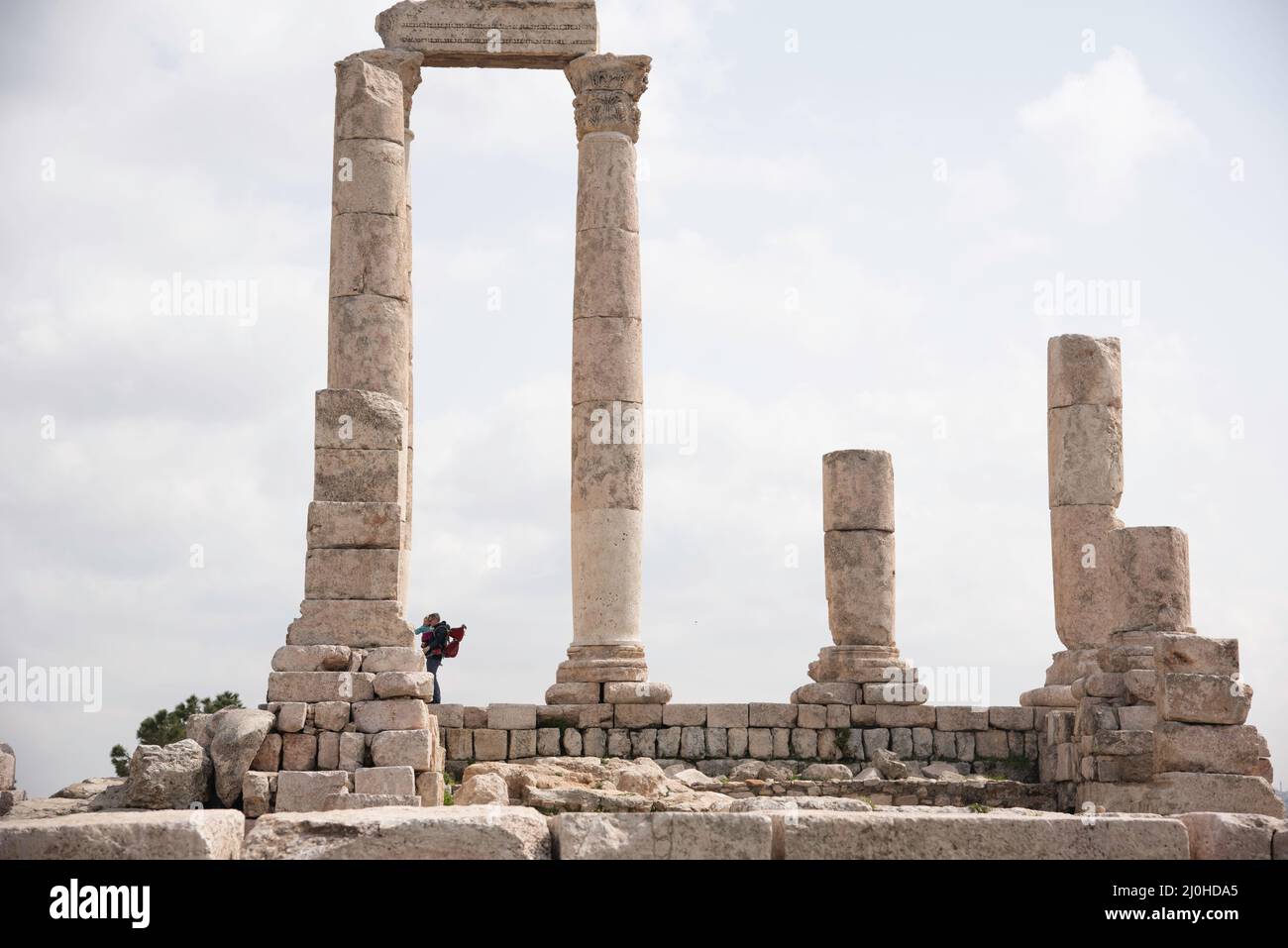 Amman 19-03-2022- Templo de Hércules l templo de Hércules Foto Stock