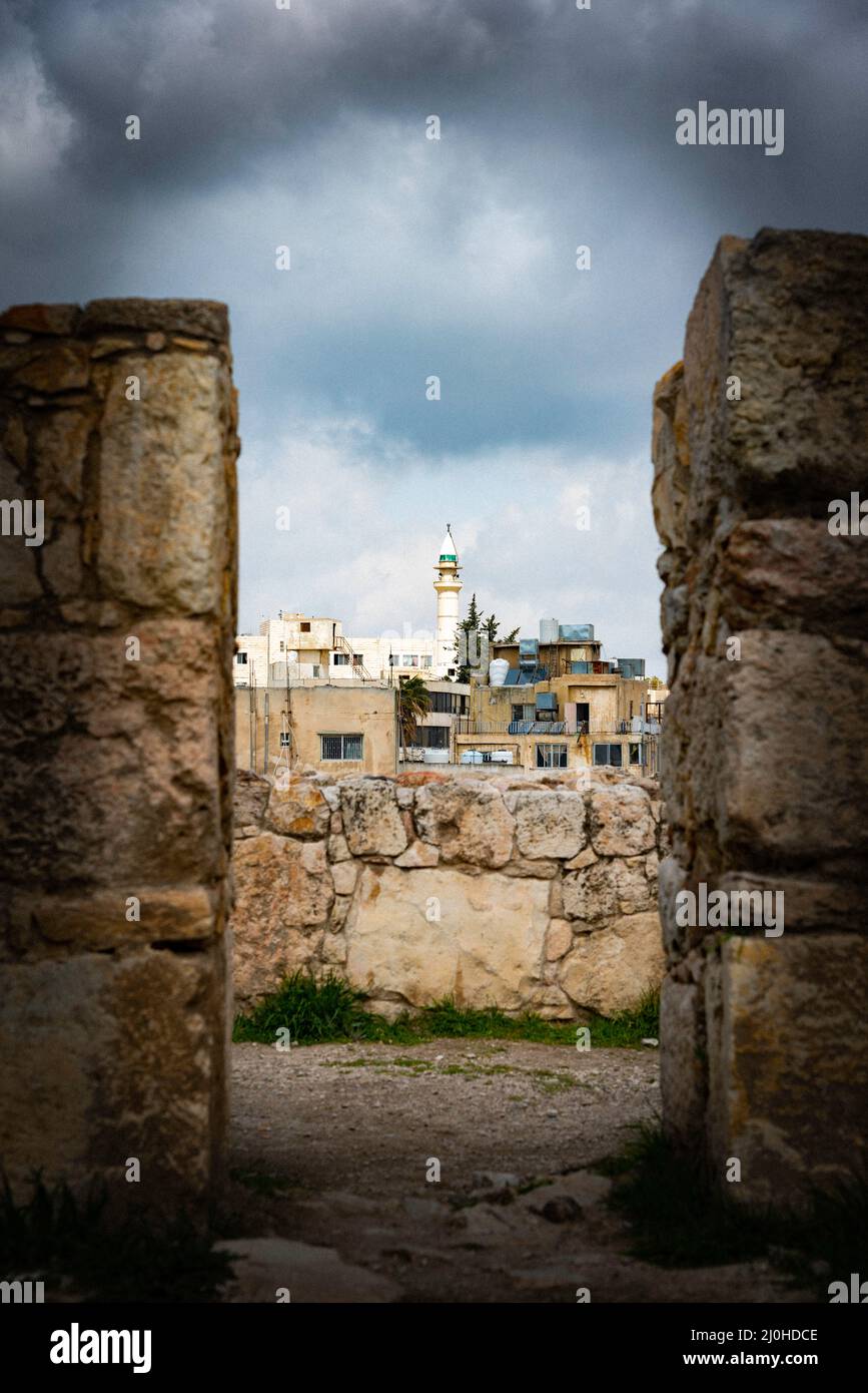 Amman 19-03-2022- Templo de Hércules l templo de Hércules Foto Stock