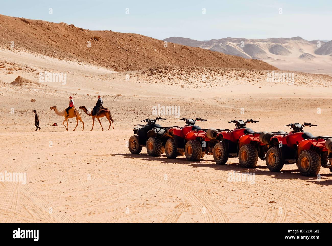 Quad ATV per safari nel deserto. Egitto. Foto Stock