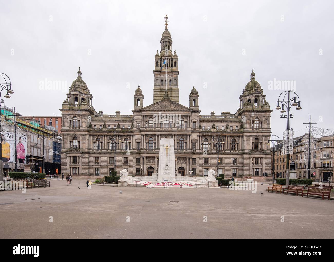 George Square Glasgow Consiglio edifici / camere della città Foto Stock