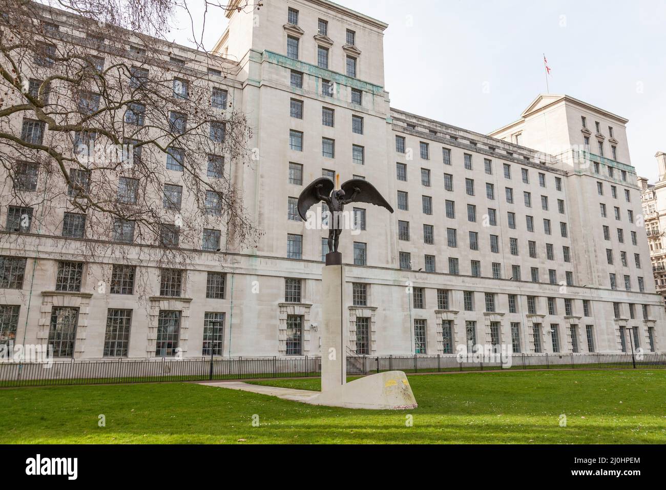 Fleet Air Arm War Memorial nei Victoria Embankment Gardens di Londra, Inghilterra, Regno Unito Foto Stock