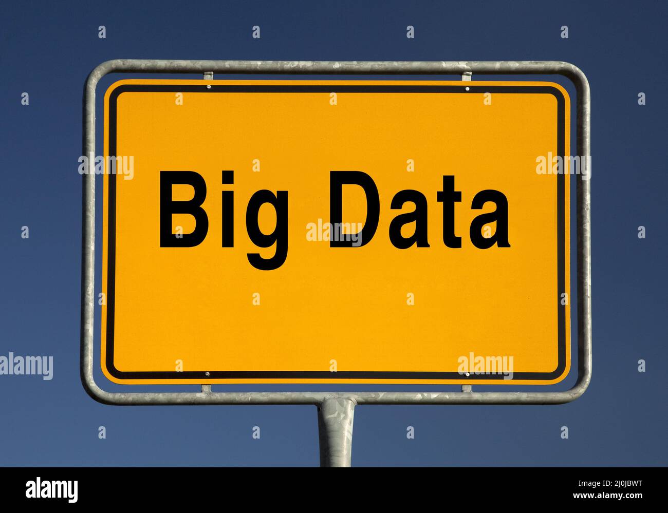 Cartello di ingresso Big Data, foto simbolica Foto Stock