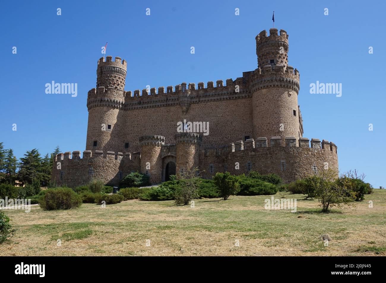 Castello Manzanares el Real, Spagna Foto Stock