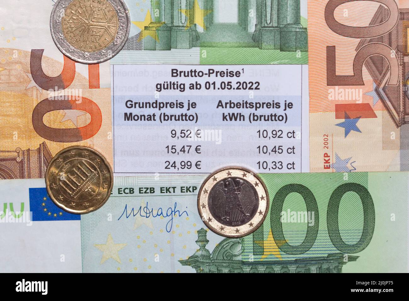 Aumento del prezzo del gas dal 1 maggio 2022, Gasag, Berlino Foto Stock