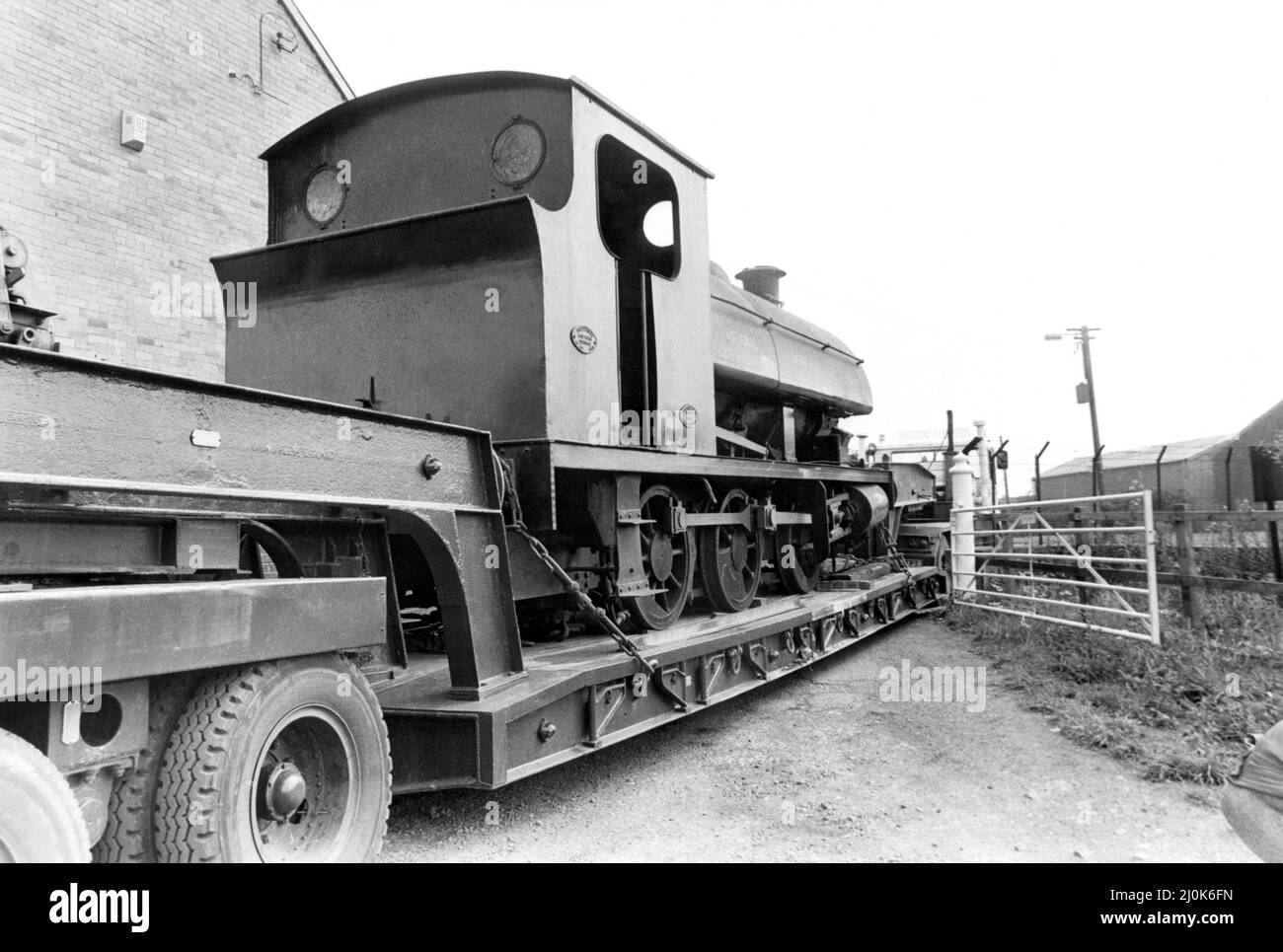 Questo piccolo motore a 040 serbatoi è arrivato per raddoppiare la potenza del vapore al deposito della Bowes Railway a Springlwell il 7th maggio 1981. Il motore, costruito da Andrew Barclay di Kilmarnock nel 1954, è l'aggiunta più recente a stock alla linea di collisioni preservata. Foto Stock