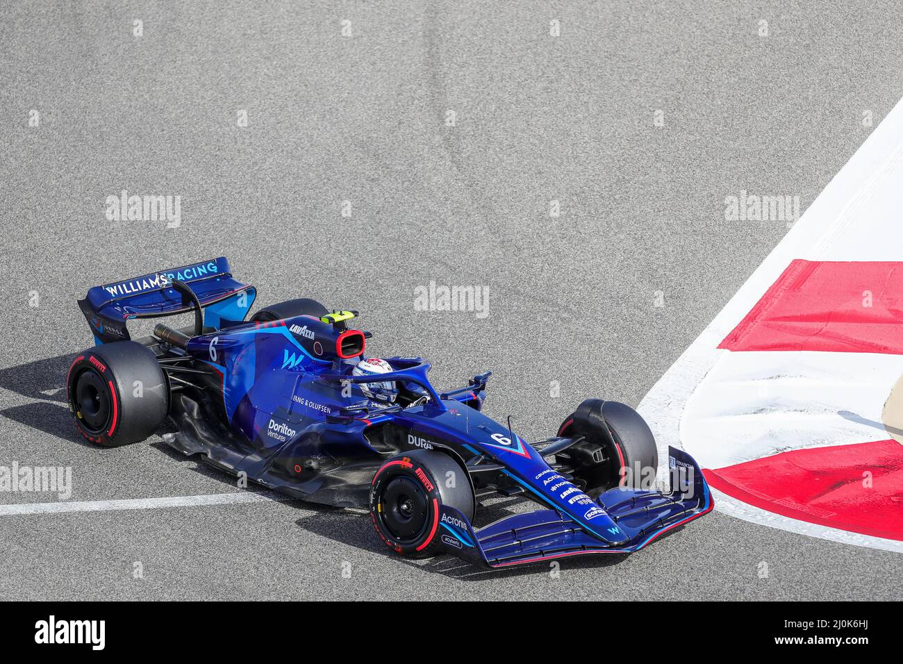 Bahrain International Circuit, Sakhir, Bahrain il 19 marzo 2022 Nicholas Latifi 6 (CAN), Williams FW43B durante LA FORMULA 1 GULF AIR BAHRAIN GRAND PRIX 2022, Phil Duncan Foto Stock