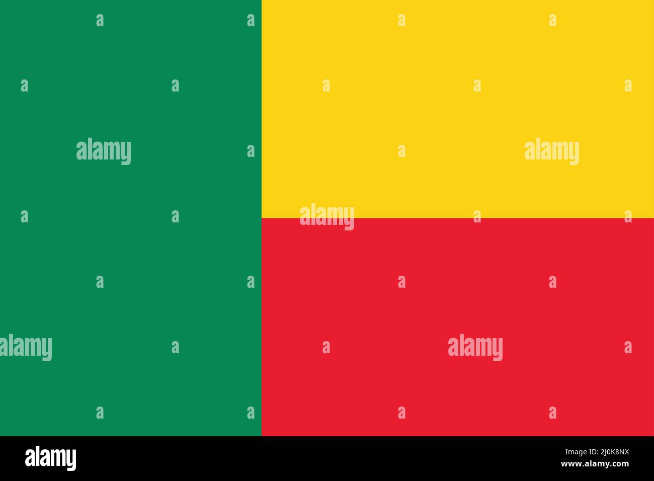 Benin National Flag Vektor Illustrazione come EPS 10. Illustrazione Vettoriale