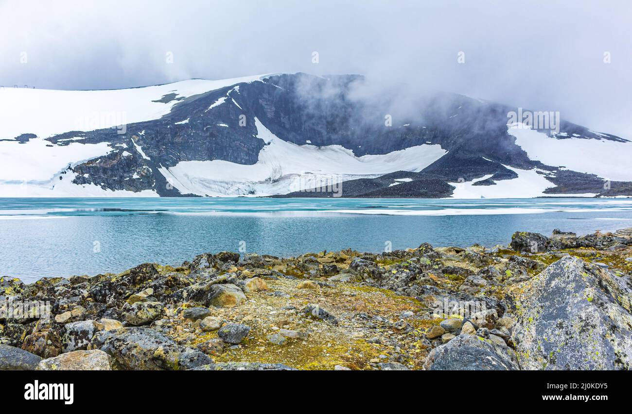 GaldhÃ¸Piggen in Jotunheimen Lom la montagna più alta della Norvegia Scandinavia. Foto Stock