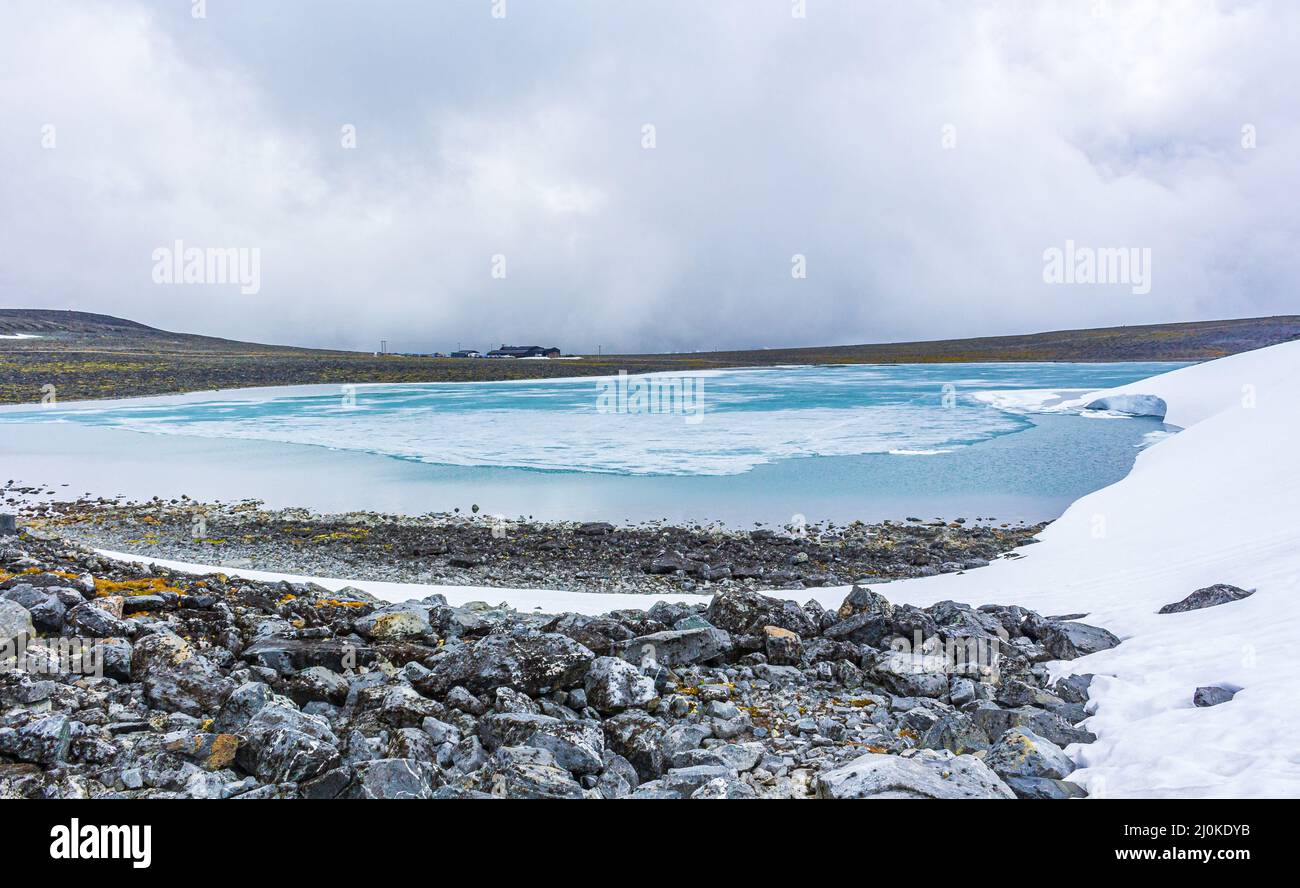 GaldhÃ¸Piggen in Jotunheimen Lom la montagna più alta della Norvegia Scandinavia. Foto Stock