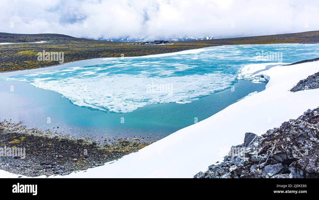 GaldhÃ¸Piggen in Jotunheimen Lom la montagna più alta della Norvegia Scandinavia. Foto Stock