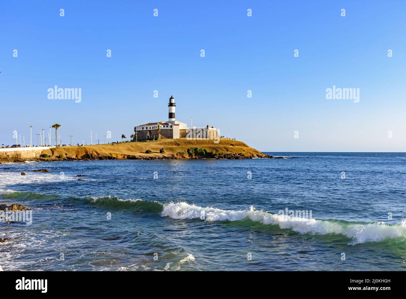 Farol da barra uno dei principali edifici storici e luoghi turistici della città di Salvador Foto Stock
