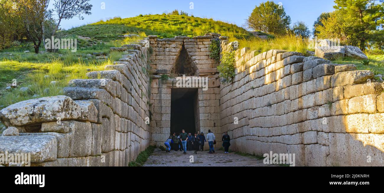 Tomba di Agamemnon, Micenae, Grecia Foto Stock
