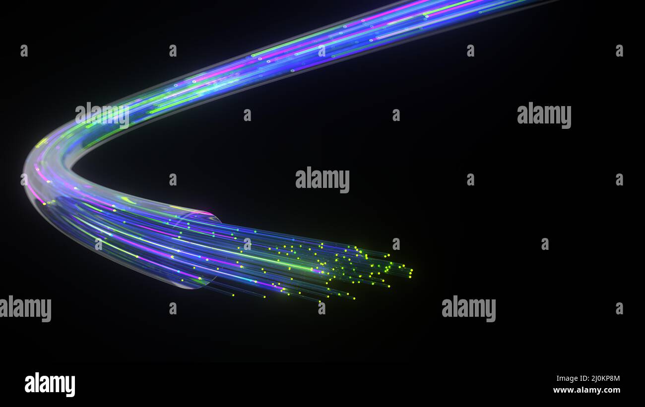 Flusso di dati fibra di vetro Foto Stock