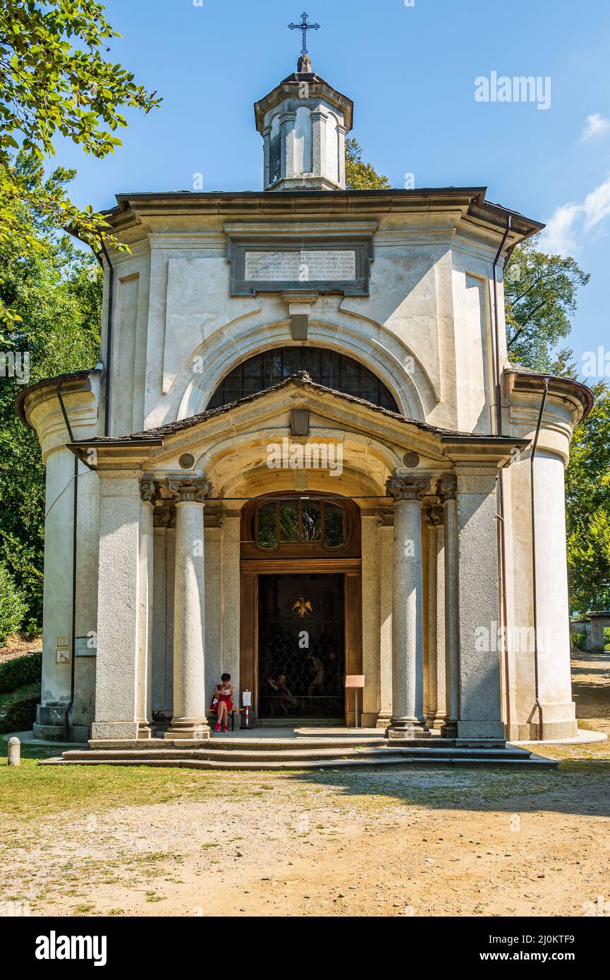 Montagna sacra di Orta Foto Stock