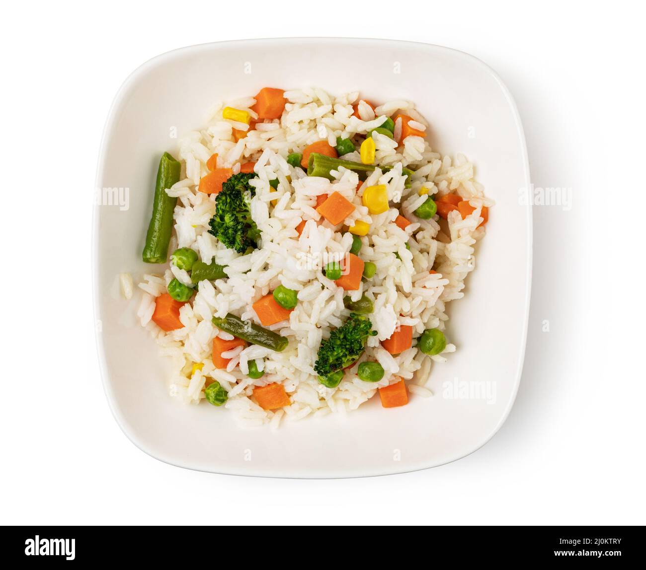 Ciotola con riso e verdure saporite Foto Stock
