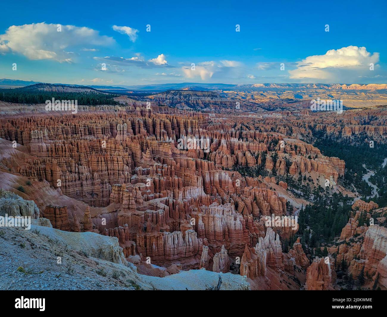Bryce Canyon National Park Hoodoos Overview with Morning Sun Foto Stock