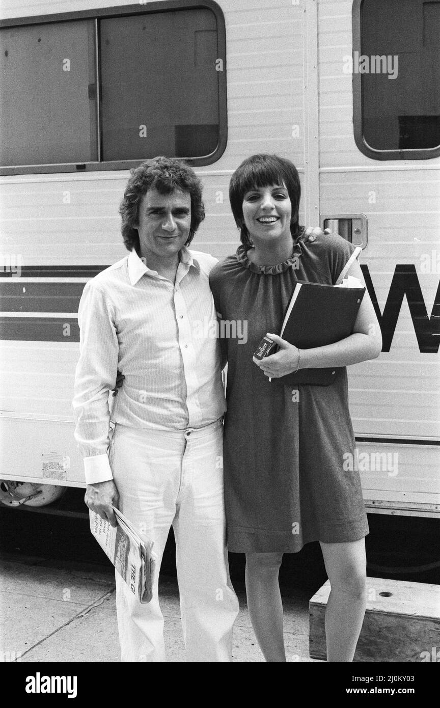 Dudley Moore e Liza Minnelli a New York. 18th luglio 1980. Foto Stock