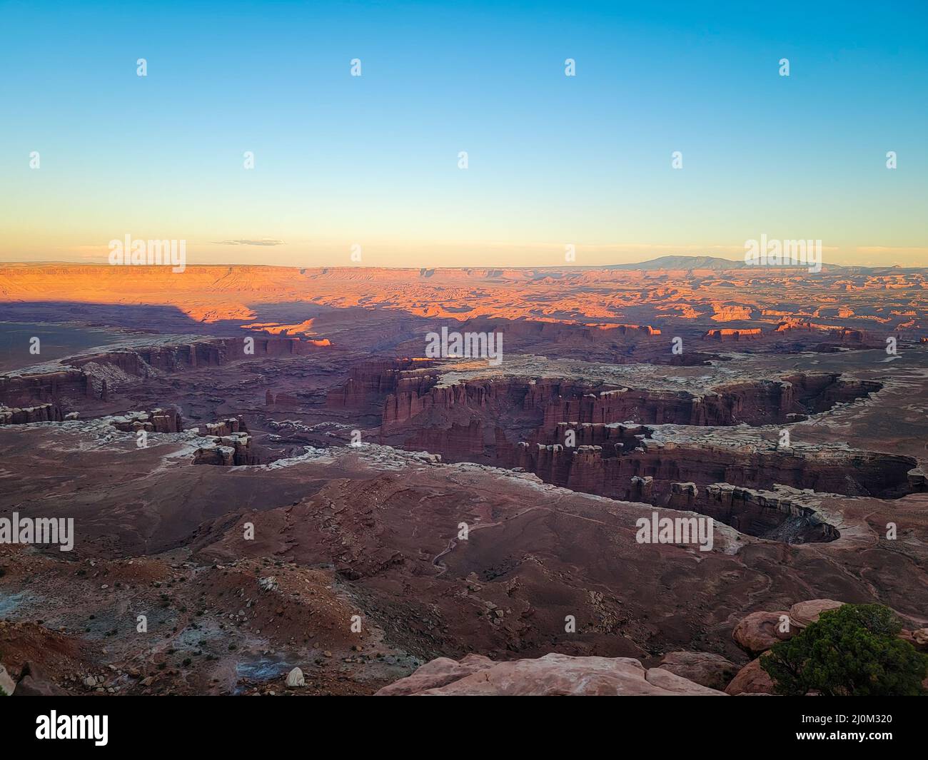 Canyonlands National Park Horizon View al tramonto Foto Stock