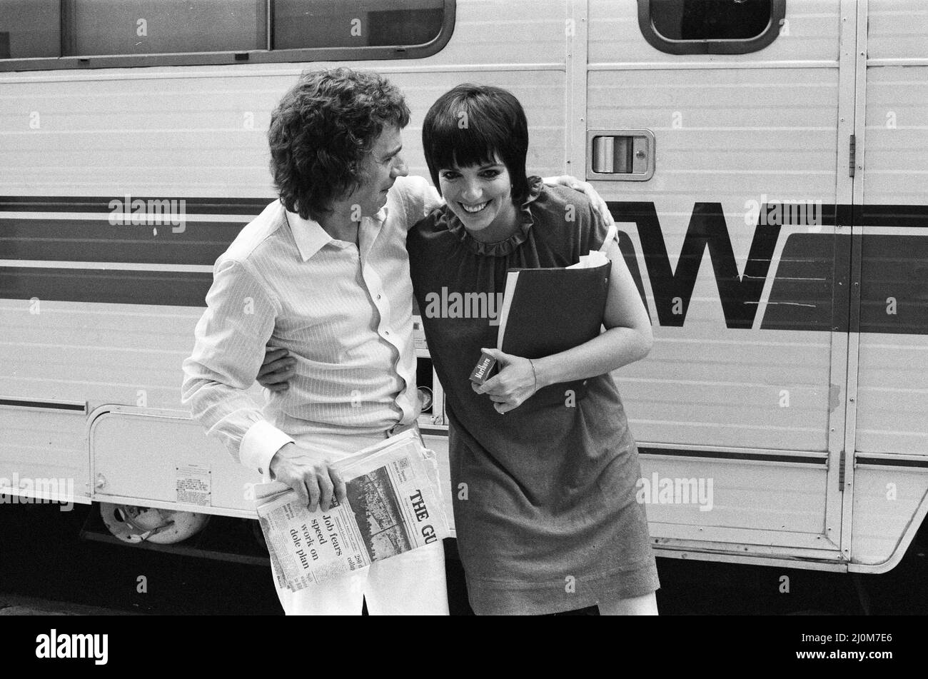 Dudley Moore e Liza Minnelli a New York. 18th luglio 1980. Foto Stock