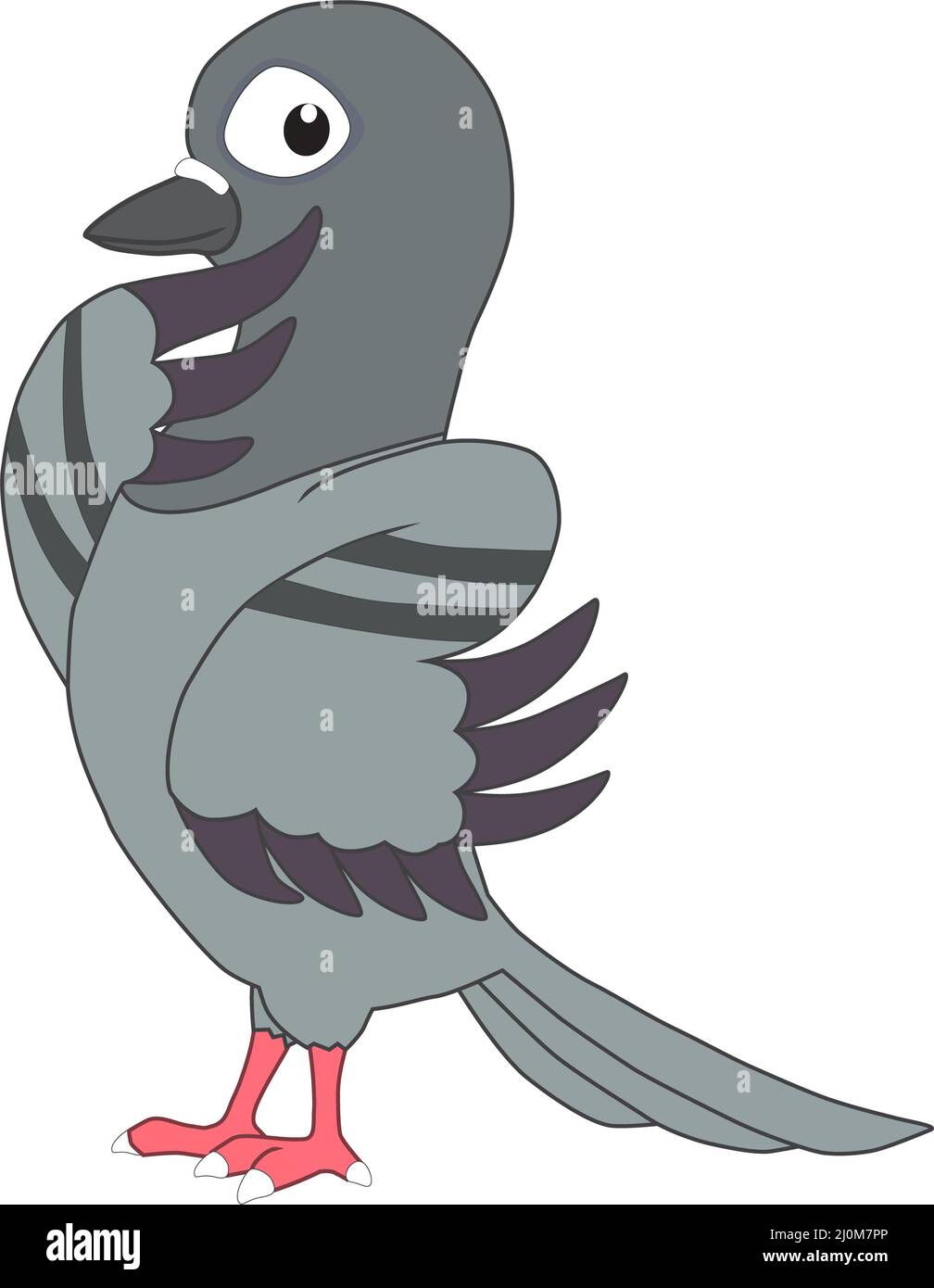 Cartone animato di un piccione Foto Stock
