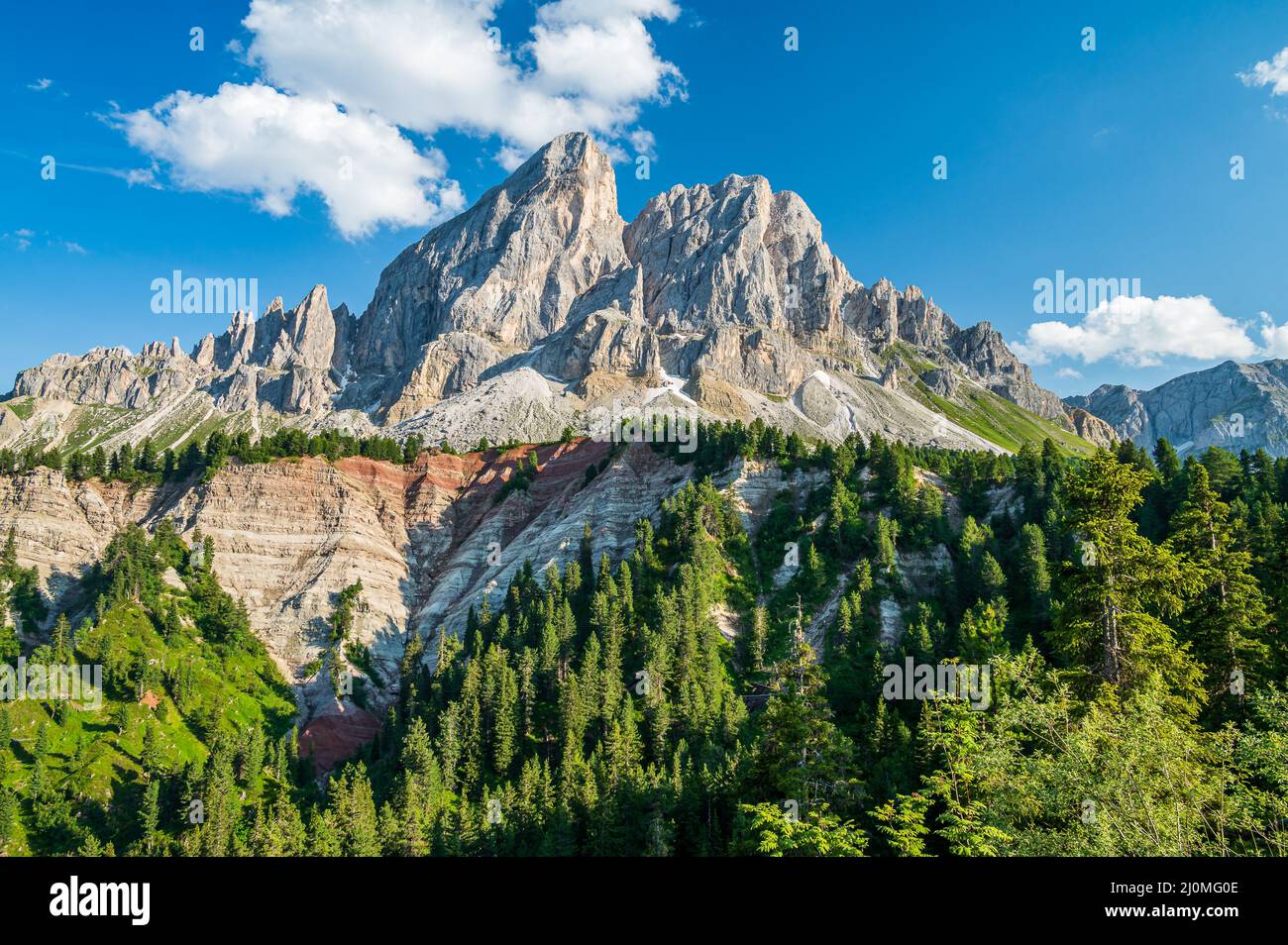 Peitlerkofel nelle Dolomiti Foto Stock