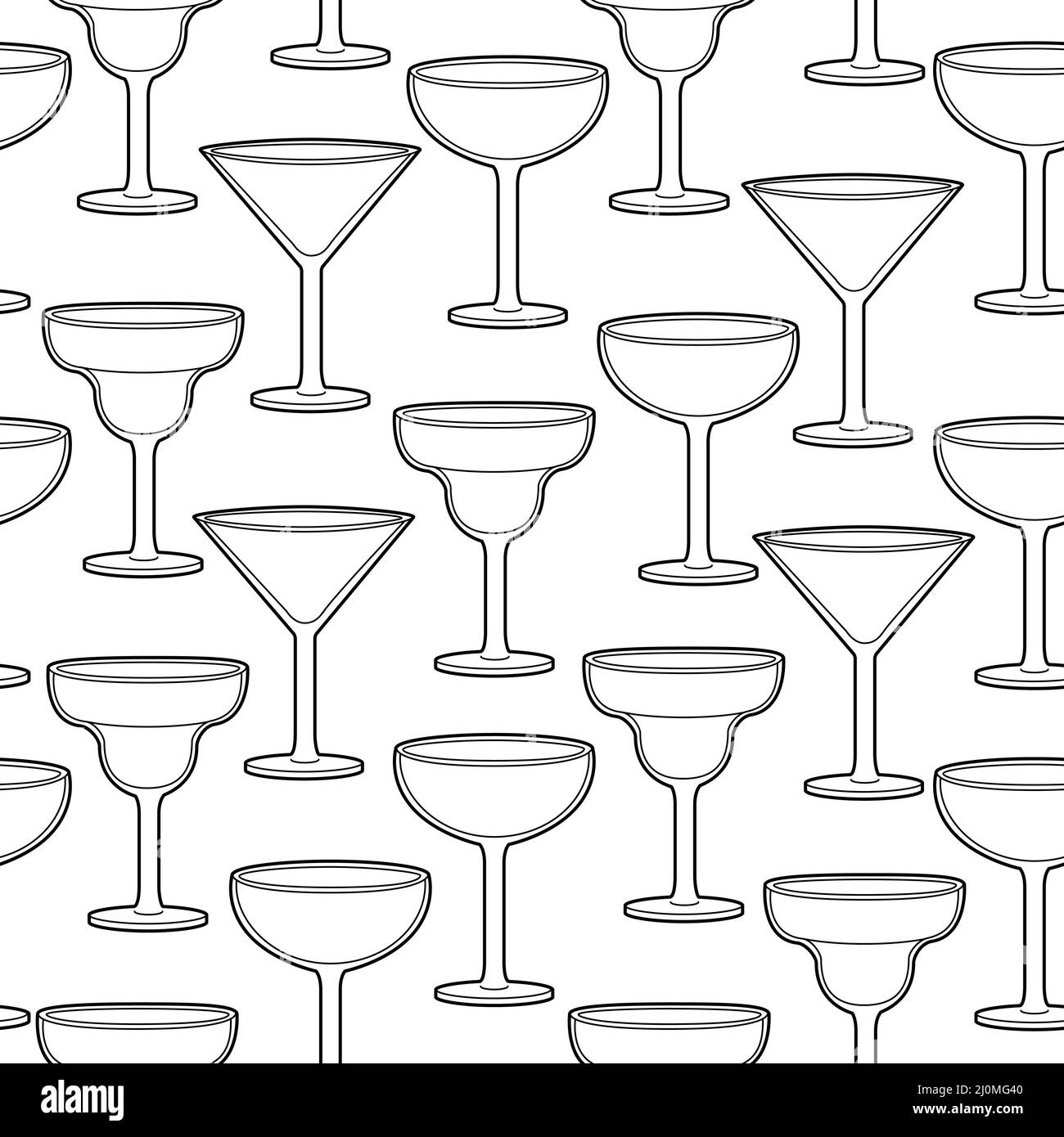 Vector line art occhiali senza cuciture con alcol Illustrazione Vettoriale