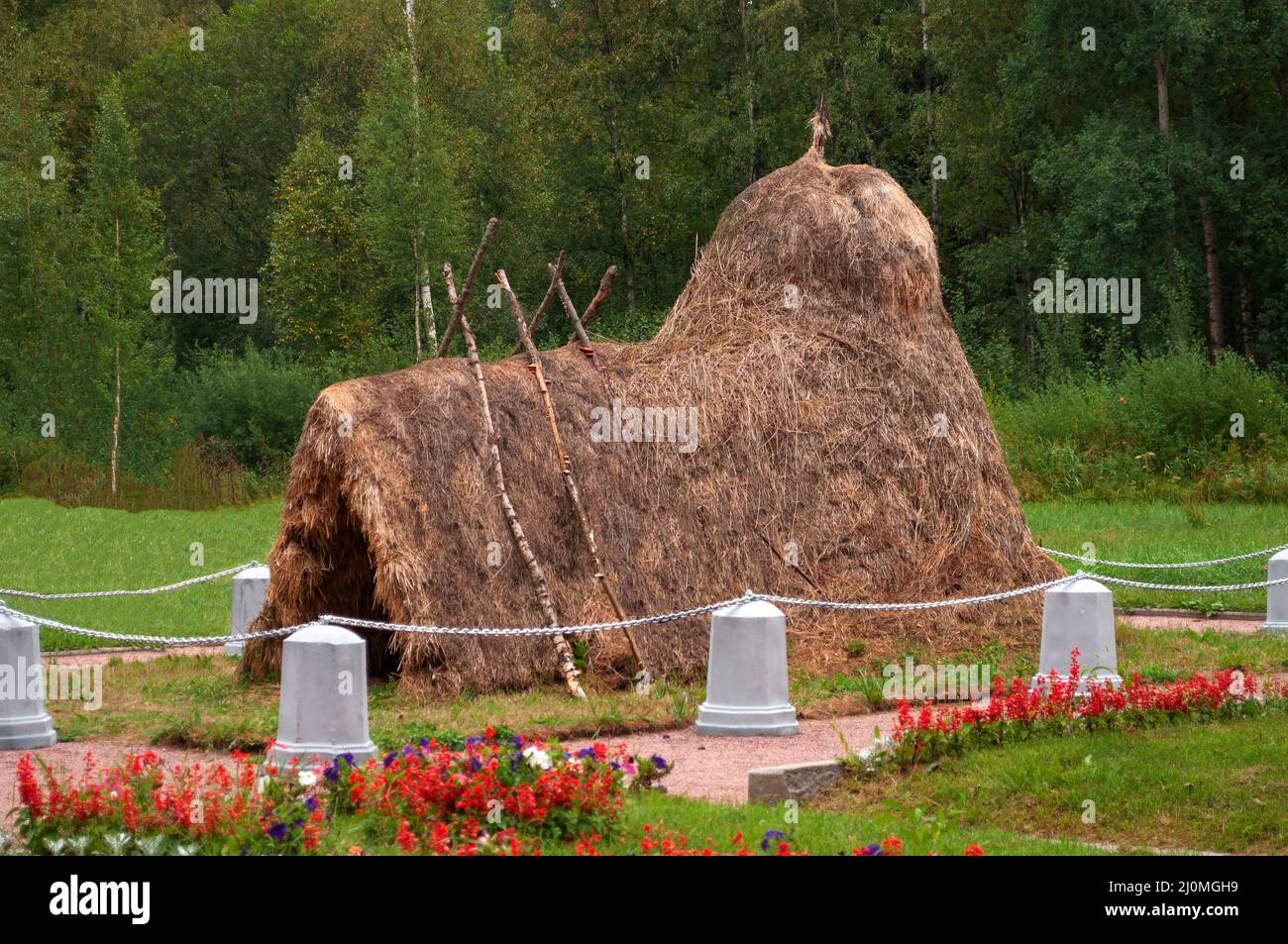 SESTRORETSK, RUSSIA - 01 AGOSTO 2021: V. I. capanna Lenin a Razliv, Sestroretsk Foto Stock