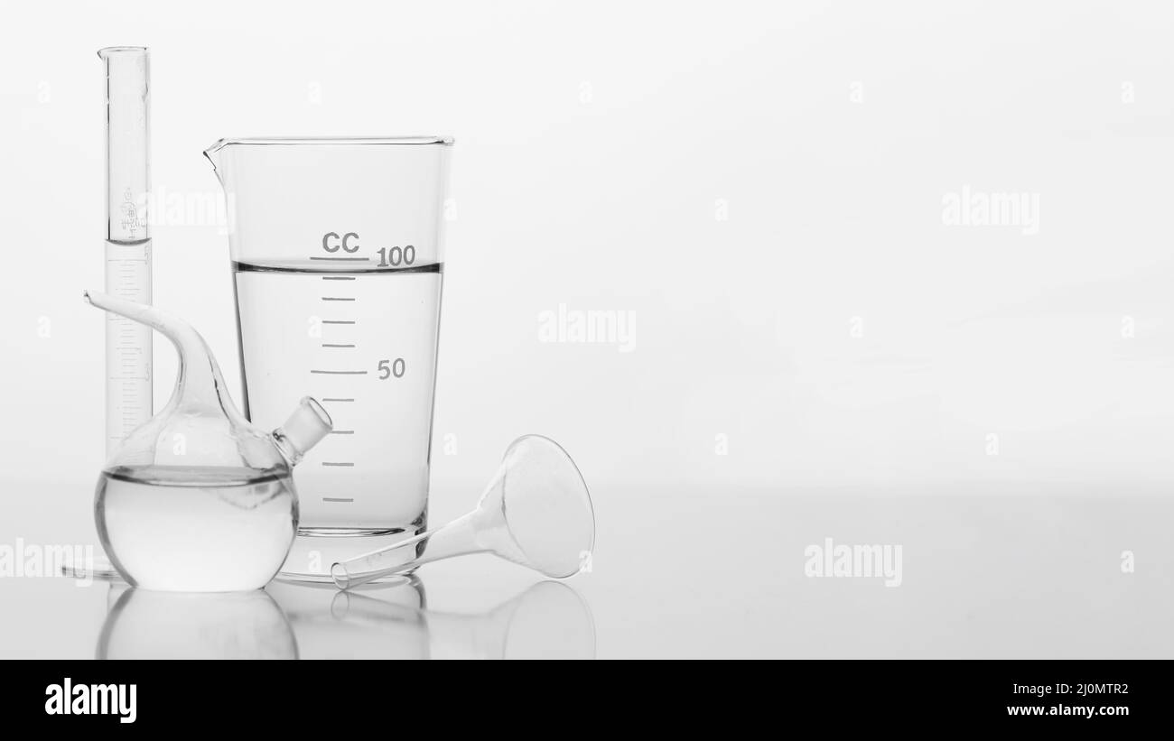 Laboratorio di composizione chimica con spazio di copia Foto Stock