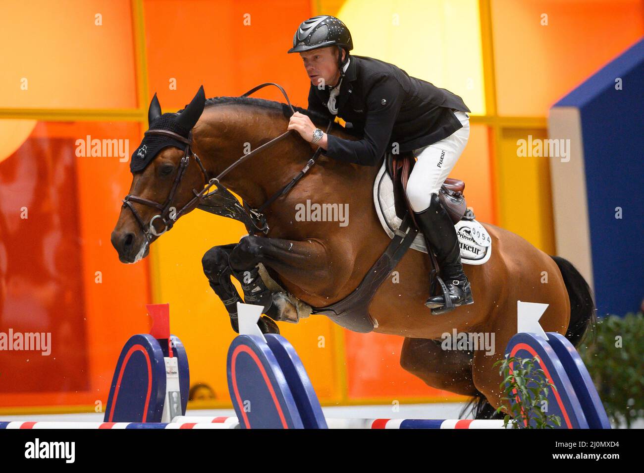 Willem Greve compete durante il Saut Hermes a le Grand Palais Ephemere il 18 marzo 2022 a Parigi, Francia. Foto Laurent Zabulon/ABACAPRESS.COM Foto Stock