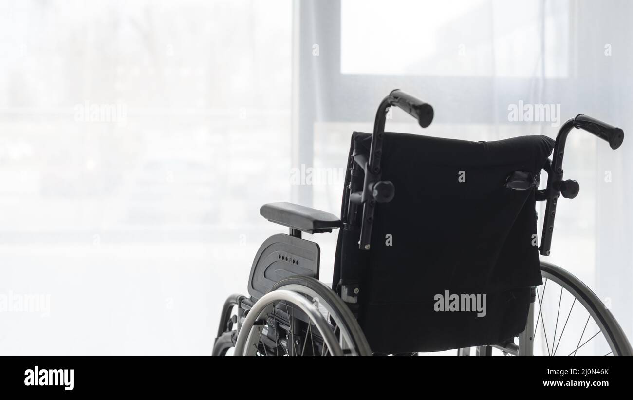 Sedia a rotelle professionale da vicino Foto Stock
