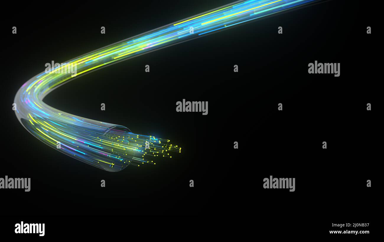 Flusso di dati fibra di vetro Foto Stock