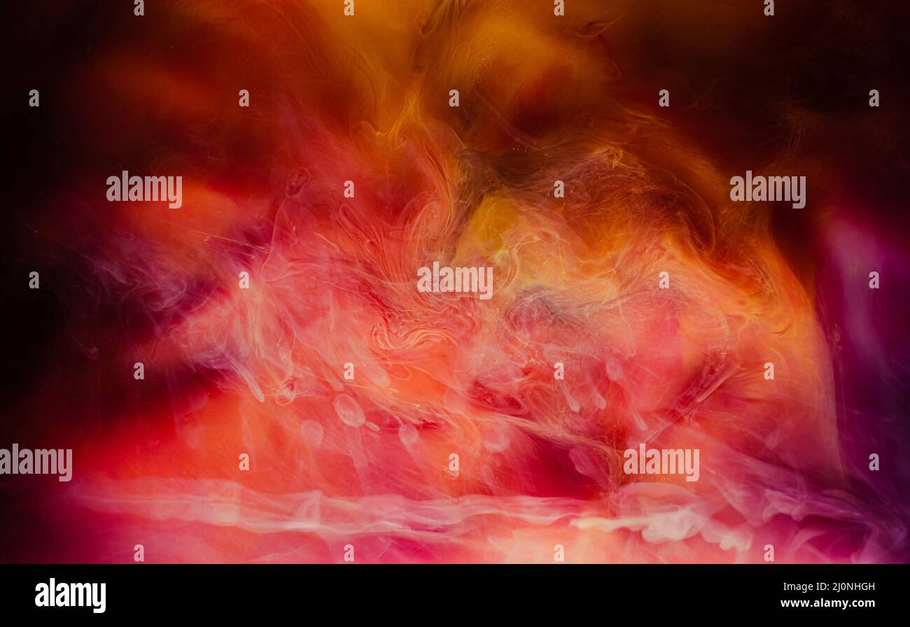 gas fumante sfondo magico fuoco fiamme multicolore Foto Stock